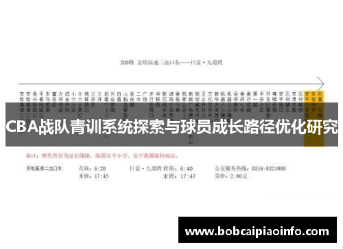 CBA战队青训系统探索与球员成长路径优化研究